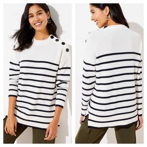 NWT LOFT striped tunic sweater size M